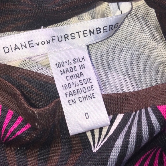 DVF size 0 vintage silk retro print shift dress - Picture 8 of 11